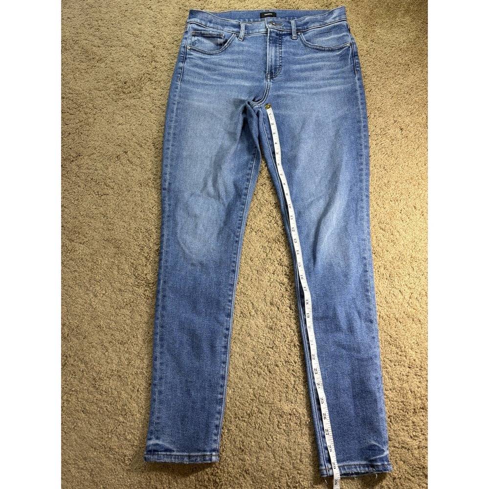 Express Jeans Women 10L Skinny Mid Rise Hyper Sculpt Hyper Stretch Preppy - Picture 7 of 11